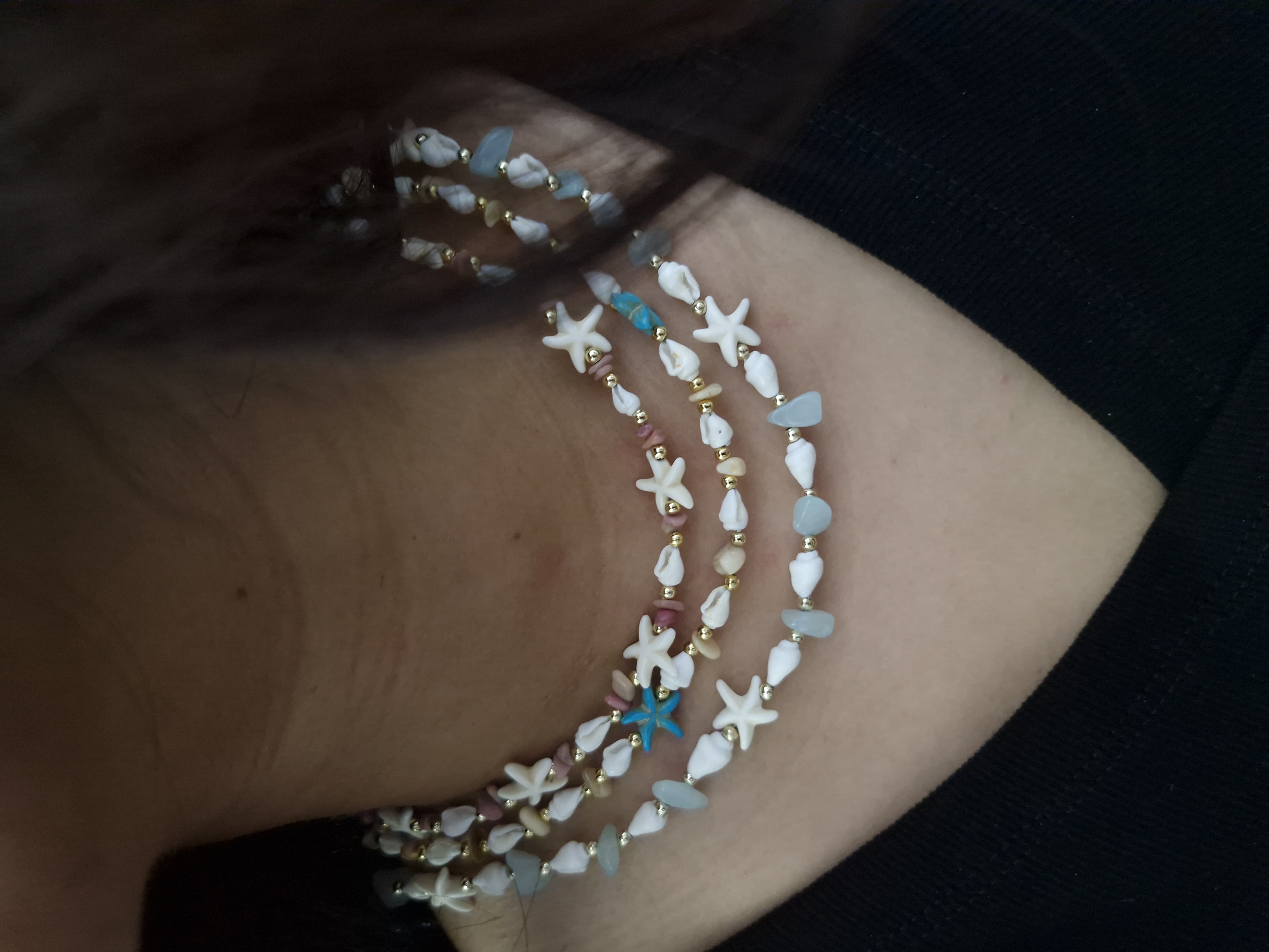 گردنبند تابستانی سنگ و ستاره