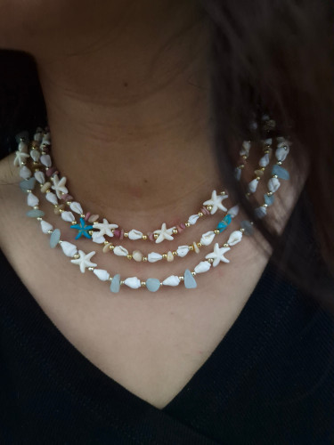 گردنبند تابستانی سنگ و ستاره