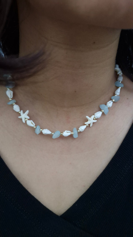 گردنبند تابستانی سنگ و ستاره